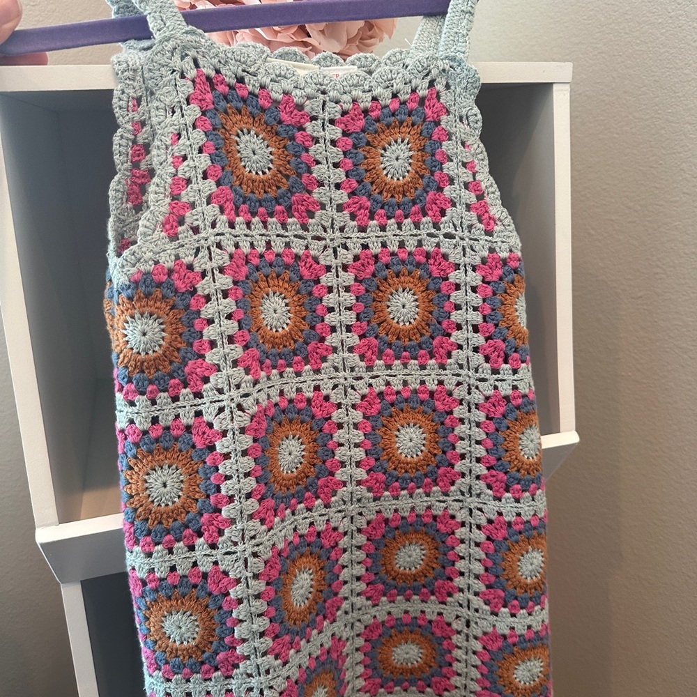 Zara Kids Crochet Dress - Pink and Blue